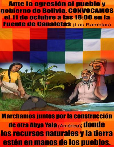 Cartell Convocatria per Bolivia